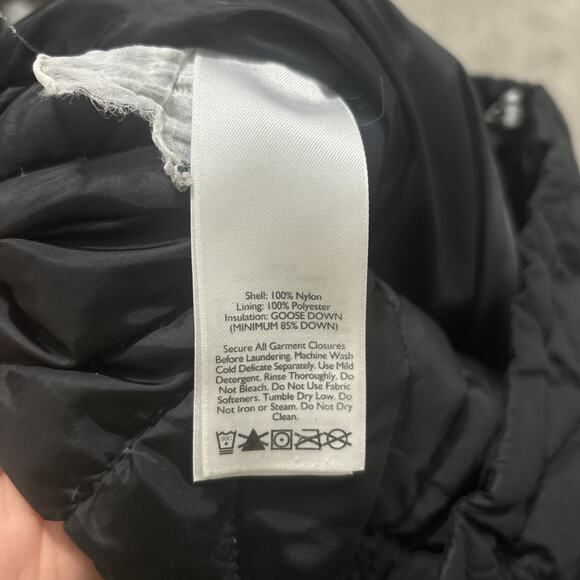 Eddie Bauer Womens Goose Down Quilted Puffer Jacket EB700 Black Sz M Outdoor - Picture 8 of 8